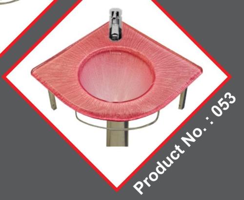 Pink Glass Wash Basin