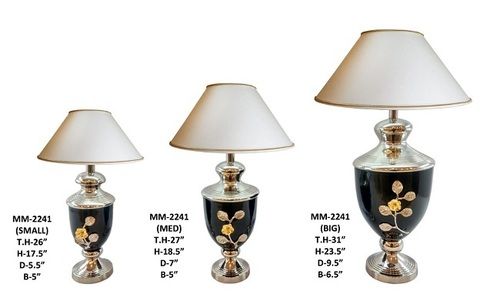 Set of Three Home Decorative Table Lamp with Leaf