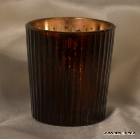 Silver T Light Candle Holder For Home Decoration - Material: Glass