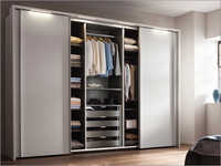 Pvc Wardrobes - Premium Quality Pvc , Designer Grey Wardrobes With Termite Proof, Moisture Resistant Features