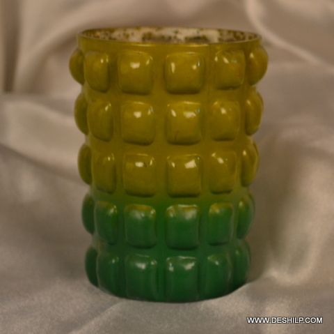 COLOR GLASS T LIGHT CANDLE VOTIVE