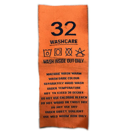 Designer Wash Care Labels