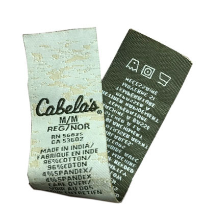 Designer Wash Care Labels