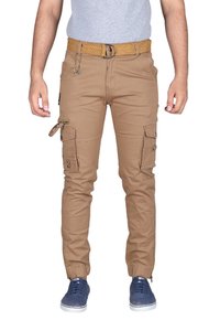 Male Beigea  Stretch 6 Pocket Cargo Pants