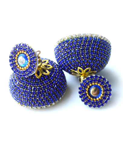 Handmade Silk Thread Stone Jhumka Earrings By NISUJ FASHION INDUSTRY PVT. LTD.
