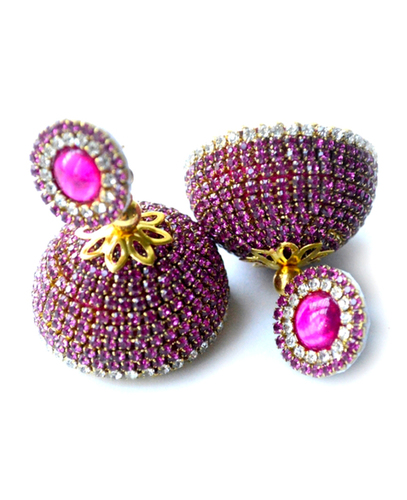 Fashion Silk Thread Stone Earrings
