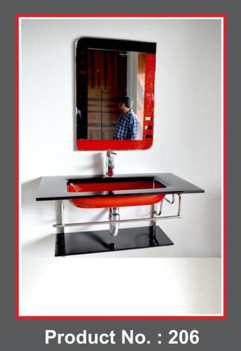 Brown Glass Vanity