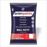 Waterproof Wall Putty - Cement & Polymer, 25 Kg Bag, White Color, 10 Sq M/kg Coverage, 24 Hours Drying Time, Interior & Exterior Use
