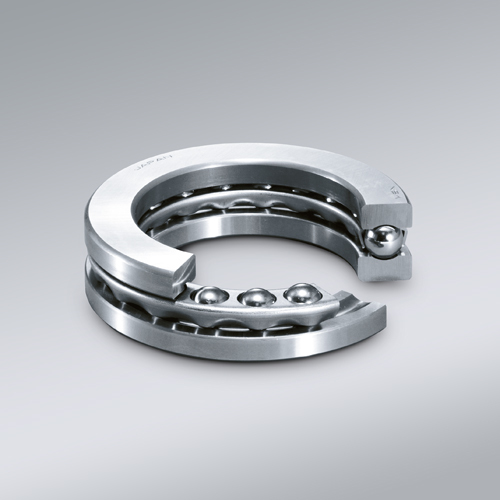 Thrust Ball Bearing - Stainless Steel, Double Row, Silver | High Load Capacity, High Wear Resistance, Axially Asymmetric Races