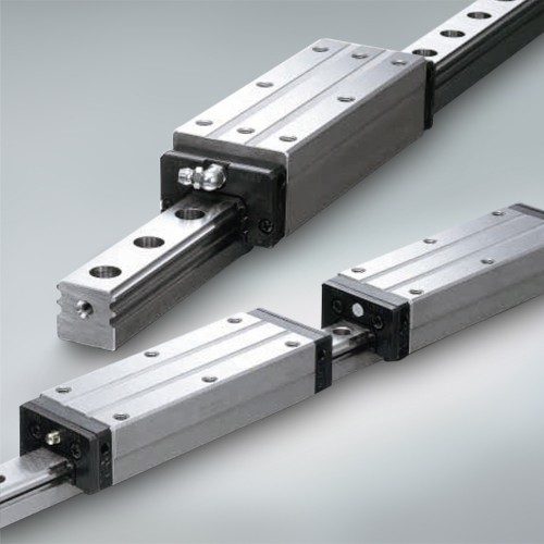 Linear Motion Carriages & Guide with Rail - Stainless Steel Single Row Silver | Grease Lubrication for Versatile Load Handling