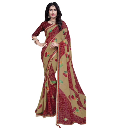 Multi Color Bandhani Saree