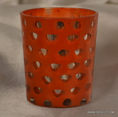 Silver Glass T Light Candle Holder For Gifts - Style: Modern Arts