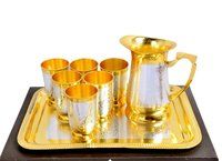 Antique Brass Lemon Set Pack of 6 Glasses