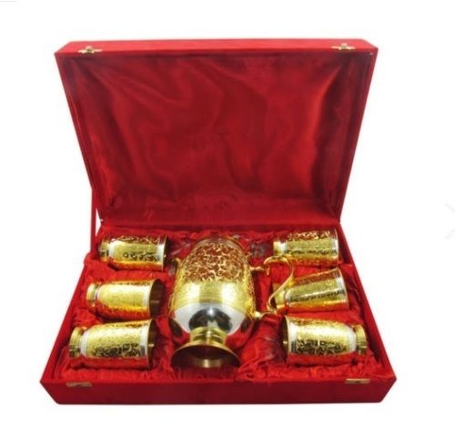 Golden Lemon Set with Red Velvet Box