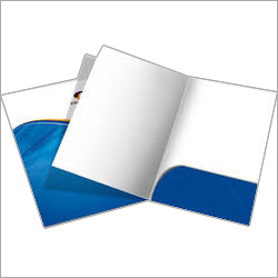 Presentation Folder - Cardboard, A4 Size, Blue | Glossy Finish, Durable One-Pocket, Professional Design for Presentations and Reports