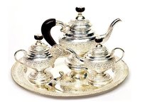 Nickel Silver Plated Tea Set For Home