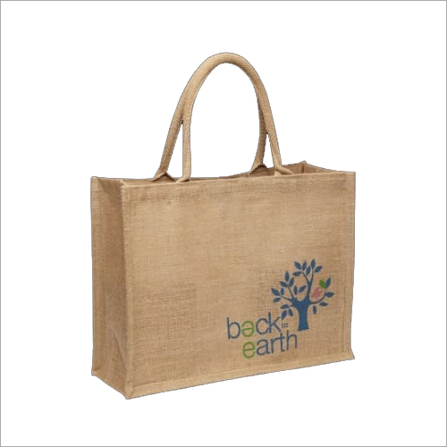 Eco Friendly Jute Promotional Bag - Jute Material, Zipper Top, Off White Color | Customizable Designs, High Tensile Strength, Washable, Durable, Eco Friendly