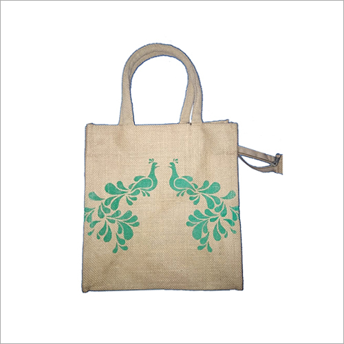 Industrial Jute Casual Bag - Jute Material Zipper Top Customizable Size & Design | Eco-Friendly Washable Durable Attractive Patterns