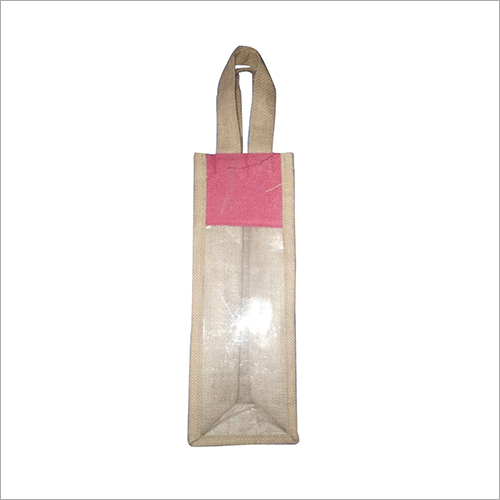 Jute Bottle Bag - Jute Material, Off White Color | Eco Friendly, Hand Length Handle for Easy Carrying