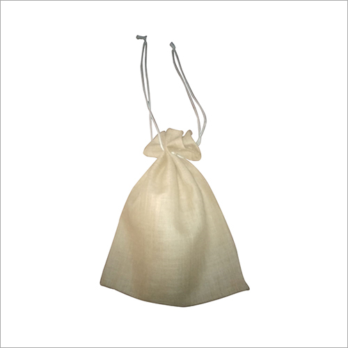 Jute Carry Bag - Jute Material Customized Size Off White Color | Elegant Design Washable Attractive Patterns Portable Potli Solution