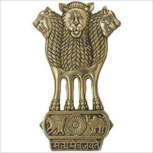 Golden Brass Ashoka Stambha Statue