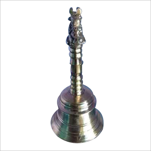 Silver 5 Inch Brass Hand Bell