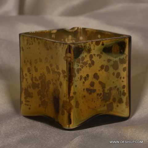 Square Mosaic Table Lamp Incandescent Glass - Product Type: Votive Holder