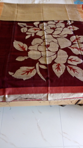 Tussar And Maroon Colour Exclusive Matka Silk Saree