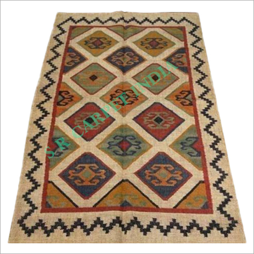 Hand Woven Jute Floor Carpet - Hand Woven, Plain Pattern, Non-Slip Base | Elegant Design for Hotels and Homes, Enhances Interior Decor