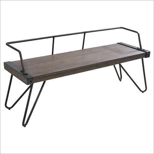 Wooden Iron Bench - Wood & Iron, 48x16x18 inches, Dark Brown Finish | Durable, Weather Resistant, Easy Assembly
