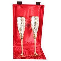 Decorative German Silver wine Glasses Set of 2 with Box