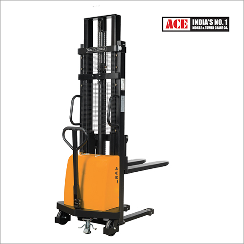 Semi Electric Stacker - 1500 Kg Lifting Capacity Rust Proof Durable Easy to Operate Low Power Consumption