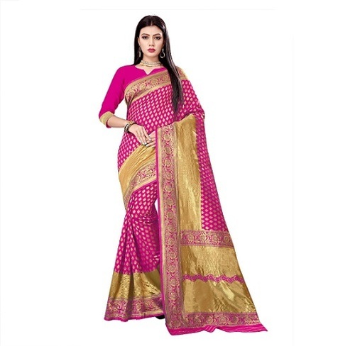 Pink Handloom Silk Saree