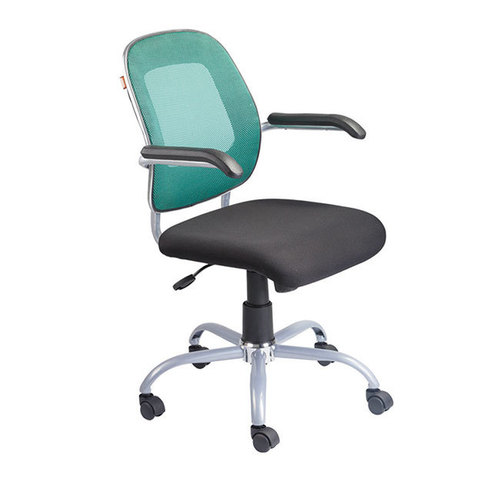 Black & Green Revolving Leather Chair