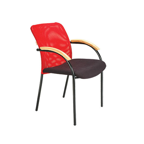 Chair - 12.5-30 Inch Height, 14.6-23 Inch Width | Black & Red, Indian Style, 1-Year Warranty, Lightweight 3-10 Kg