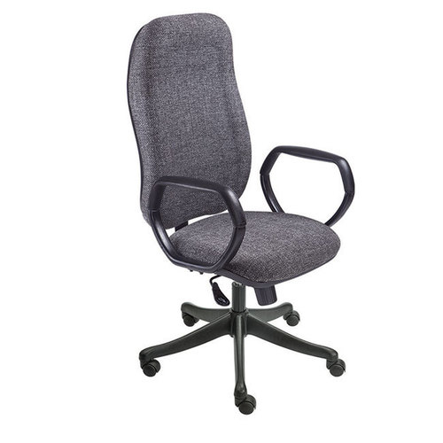 Designer Office Chair - Foam Padded Seat & Back Rest | Adjustable Height, Soft PU Handle, Elegant Fabric Tapestry