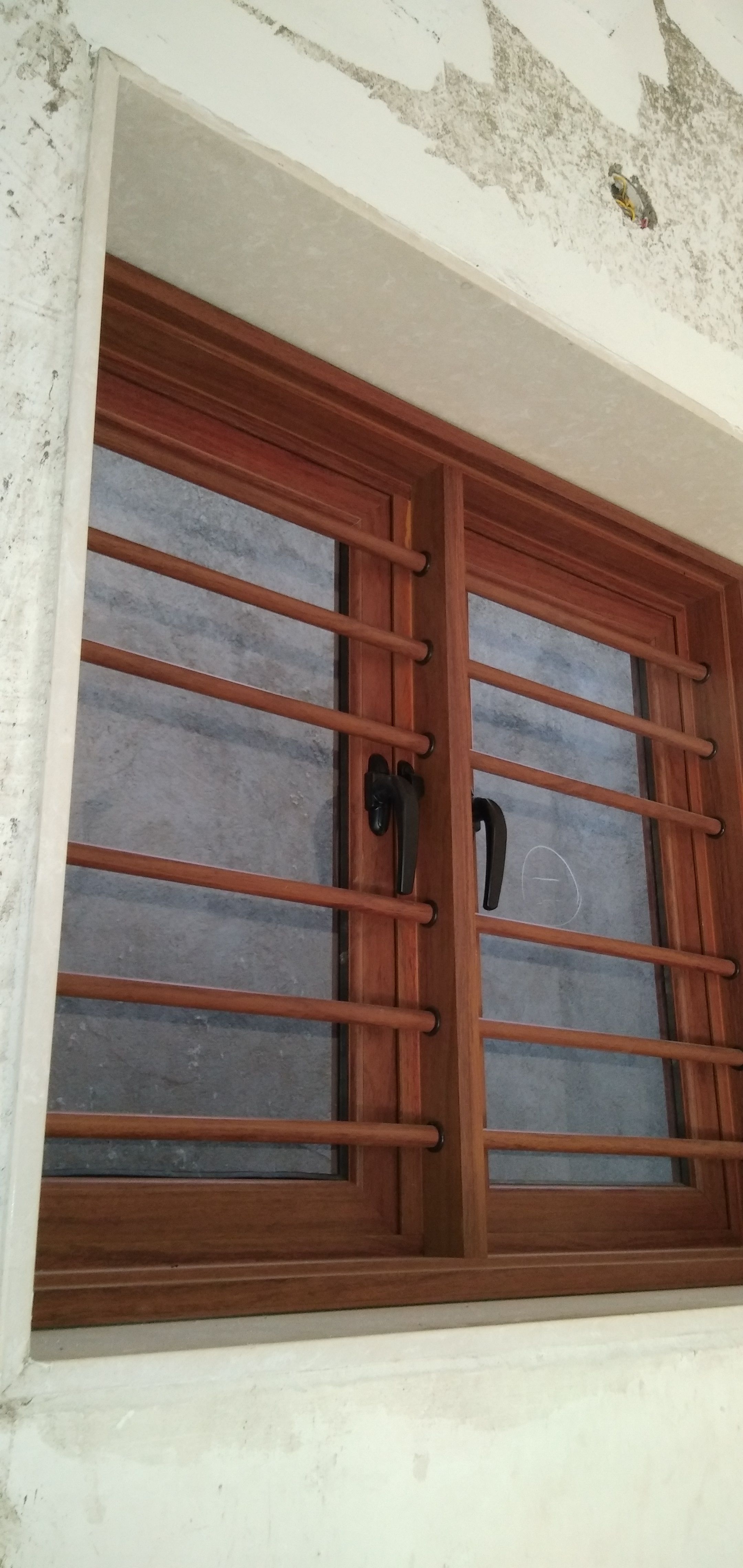 wooden window aluminium coated