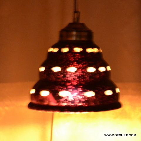 HANDMADE GLASS DECOR WALL HANGING LAMP