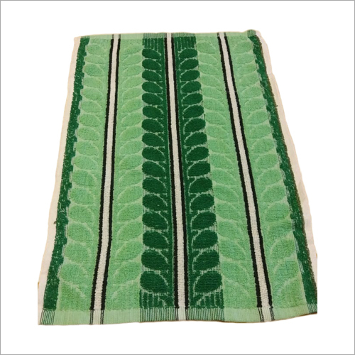 Terry Hand Towel - 100% Cotton, Rectangle Shape | Quick Dry, Soft Touch, Light & Dark Green Blend, Perfect for Home & Sports