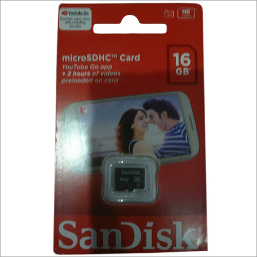 Sandisk Memory Card - Plastic Body, 16GB Internal Memory, Black Color | Compatible with Android & OTG Devices, Convenient File Sharing