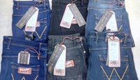 Men customs Seized jeans with bill for resale in India