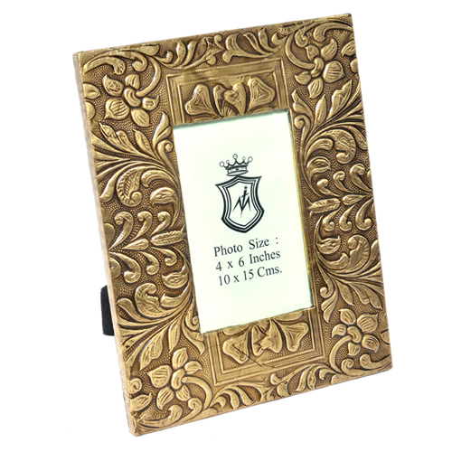 Home Decorative Wooden Photo Frame Brass Fitted Handicraft Product