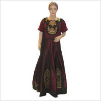Maroon Ladies Designer Gown