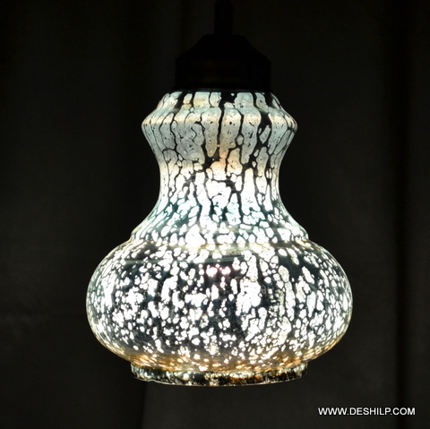 Radiantdrop Wall Glass Lantern - Color: White And Black