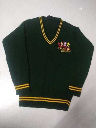 Kids School Uniform Sweater Collar Type: V Neck