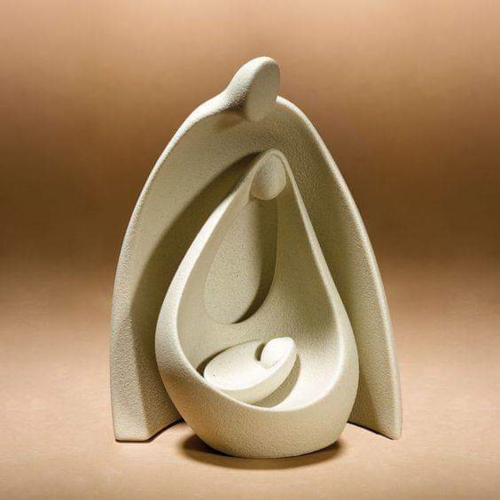 Father Mother & Child Sculpture - Cast Metal Finish Personalized Color Options | Modern Artificial Art Indian Regional Design for Home and Garden Decoration