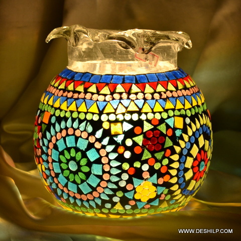 Table Top Decor Mosaic Table Lamp - Color: Multicolor