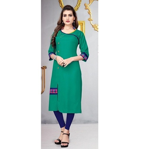 Rayon Green Kurti