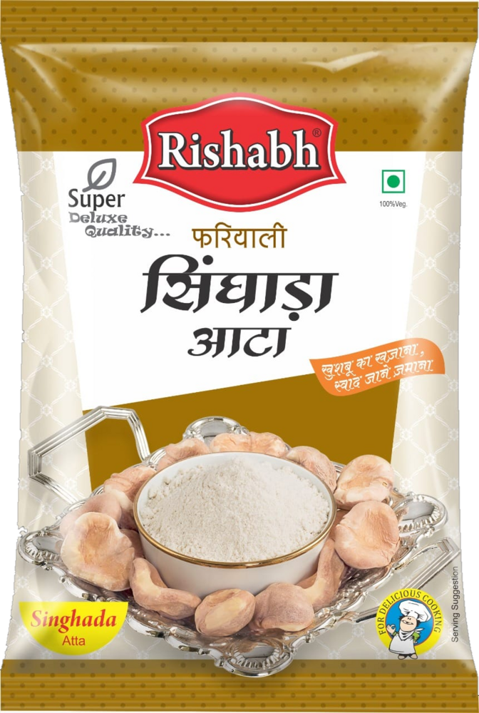 Singhara Flour - Whole Singhada 200 gms & 500 gms Pouch Pack | Natural Color Standard Grade Ideal for Fasting & Religious Purposes