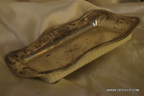 GLASS SILVER TRAY